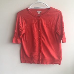 Red Cropped Merona Cardigan